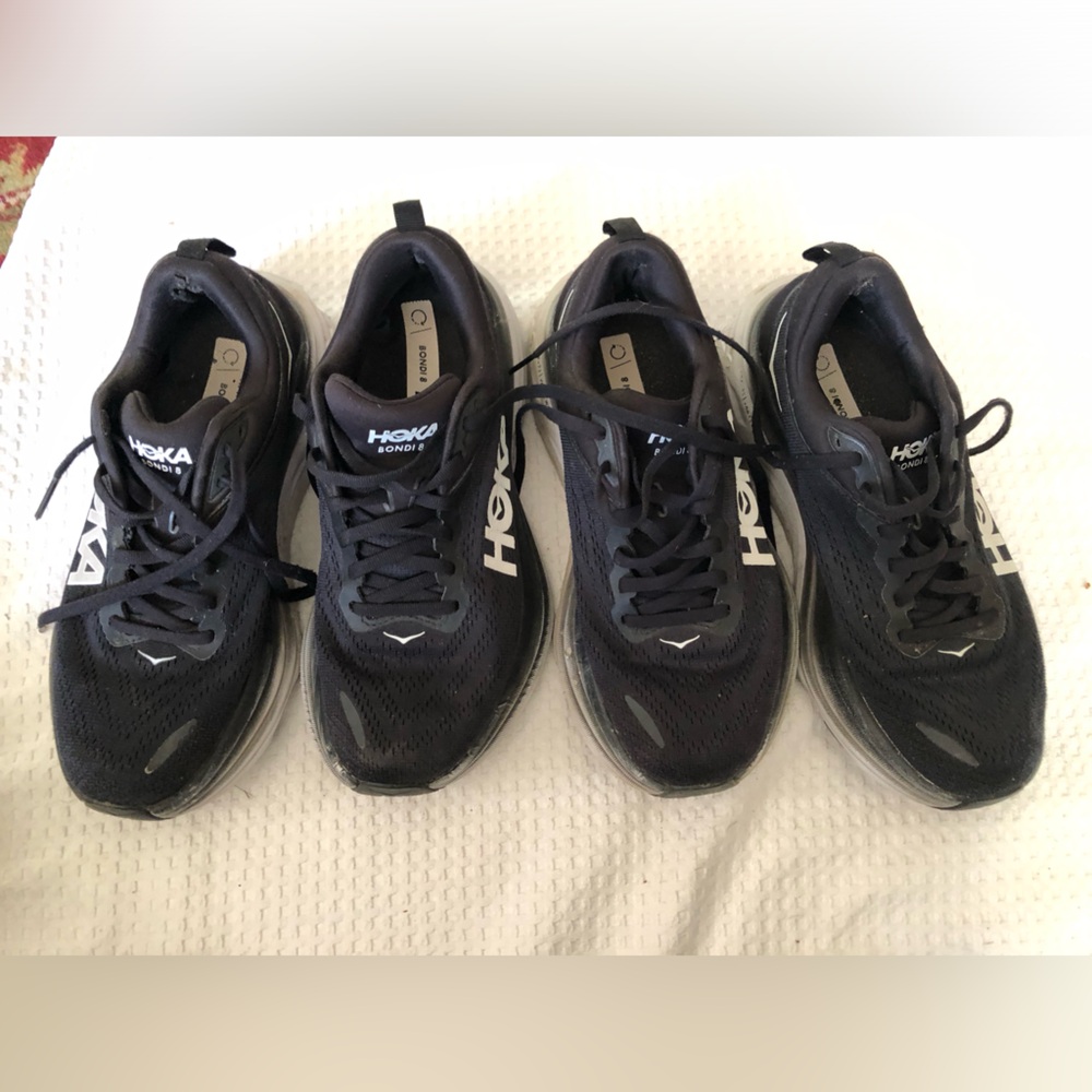Hokas, bundle Decent condition! Great for running. Size 7 one missing sole